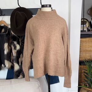 HALLHUBER •Cozy Tan Turtleneck Sweater alpaca & wool blend